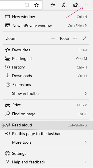 Read Aloud Microsoft Edge